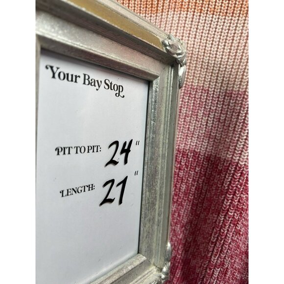 Talbots Sweater Women Pullover Colorful Size XL Pink Orange Pima Cotton Pullover - Picture 6 of 6